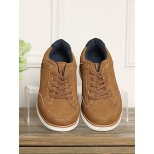Kids Brown Casual Sneakers Lace Up Comfort School Shoes Size 13 Flynn